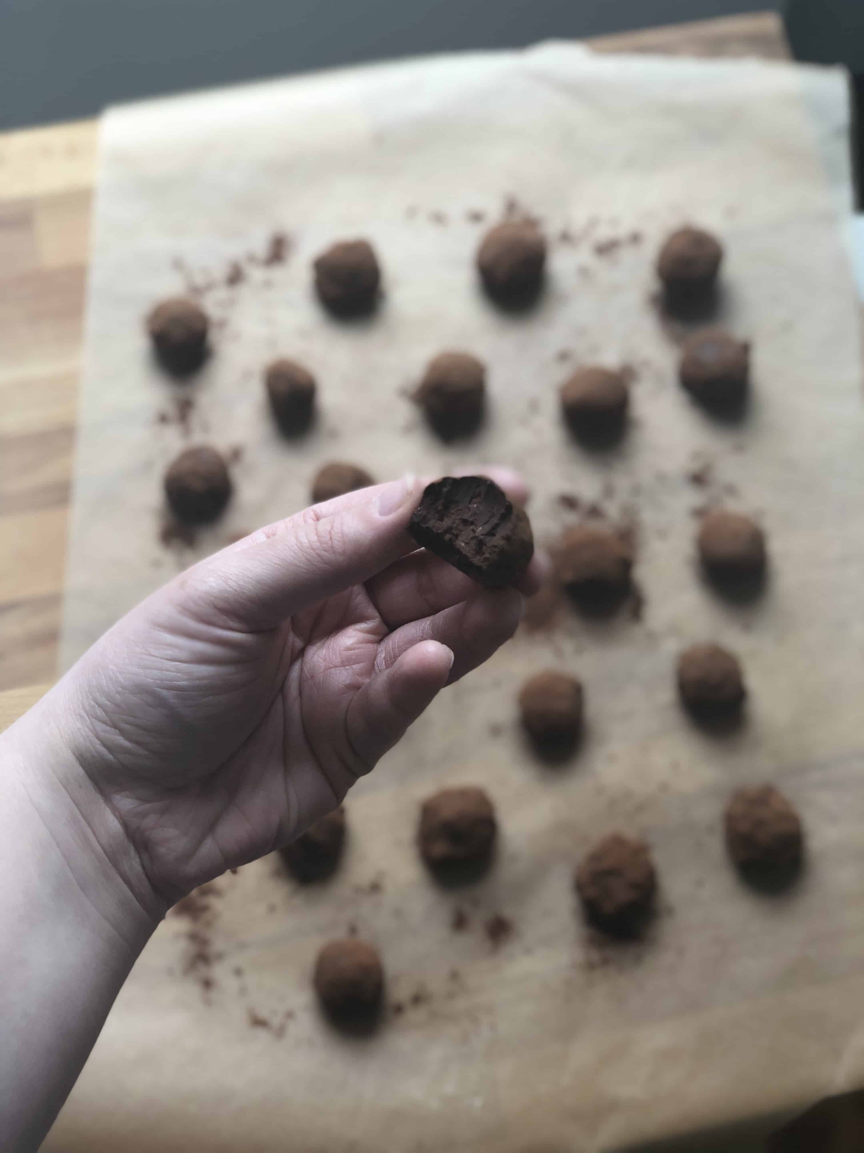 caramel rye truffles
