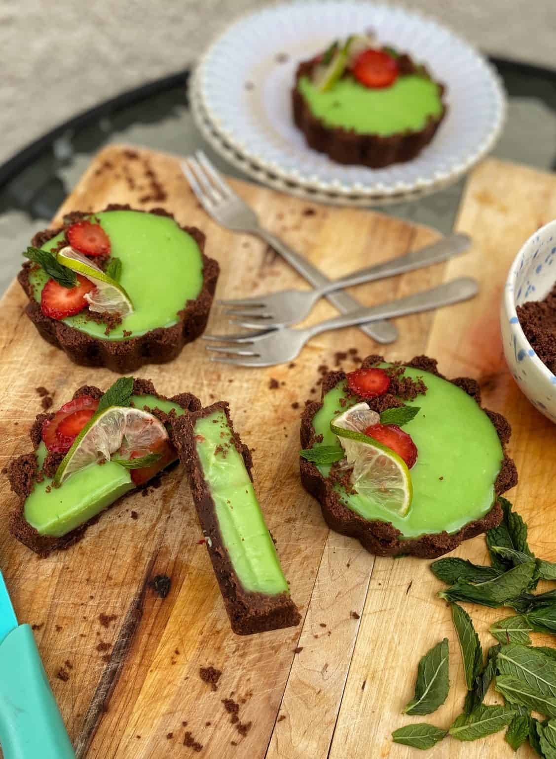 Chocolate Lime Tarts Baking with Aimee.