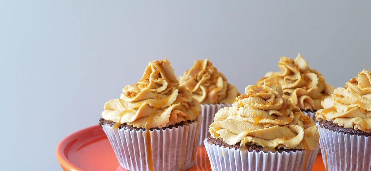 Chocolate and Biscoff Buttercream Cupcakes with Salted Caramel Drizzle
