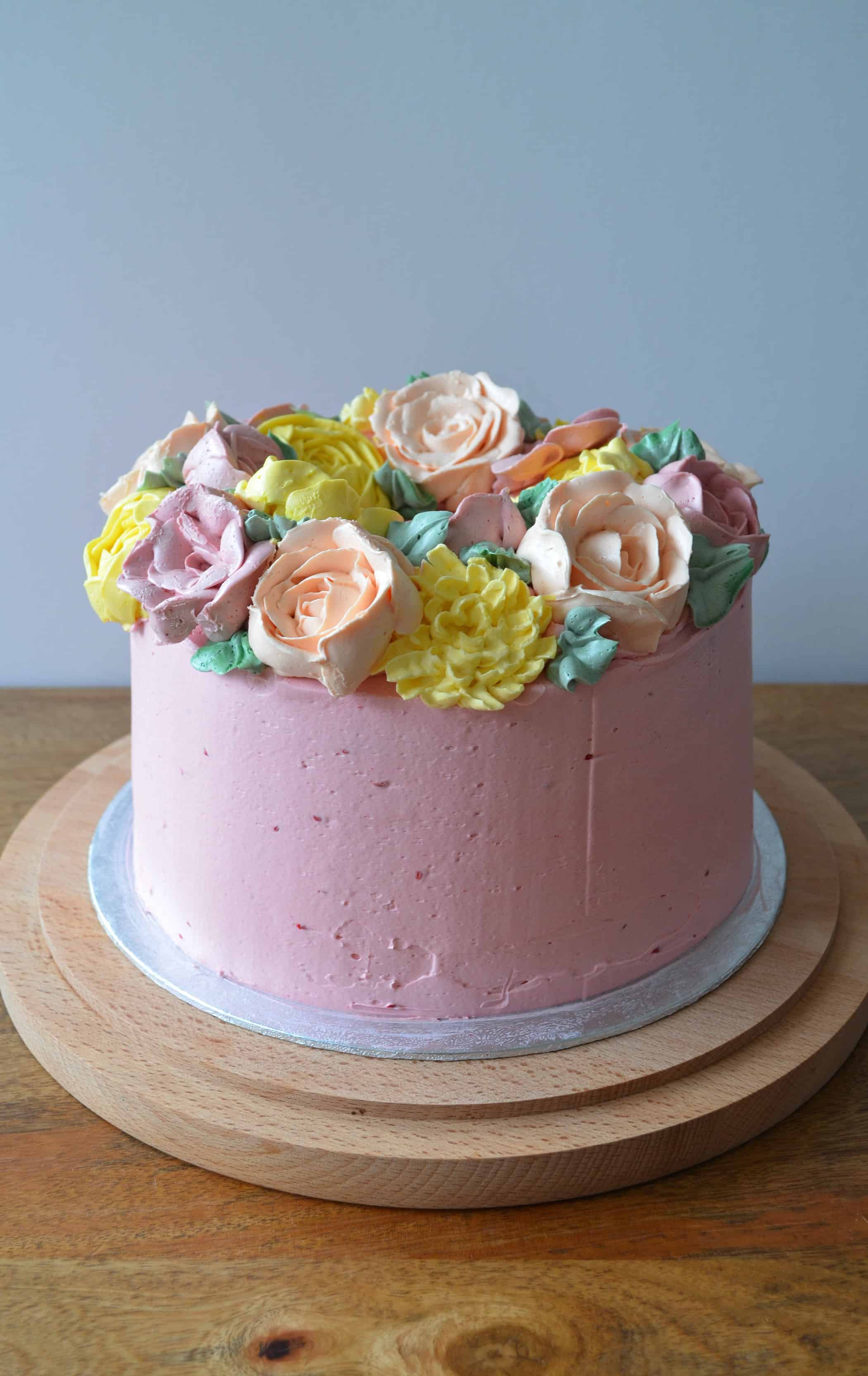 Buttercream Flower Wreath Layer Cake Baking With Aimee