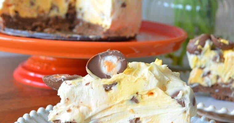 No-Bake Creme Egg Cheesecake