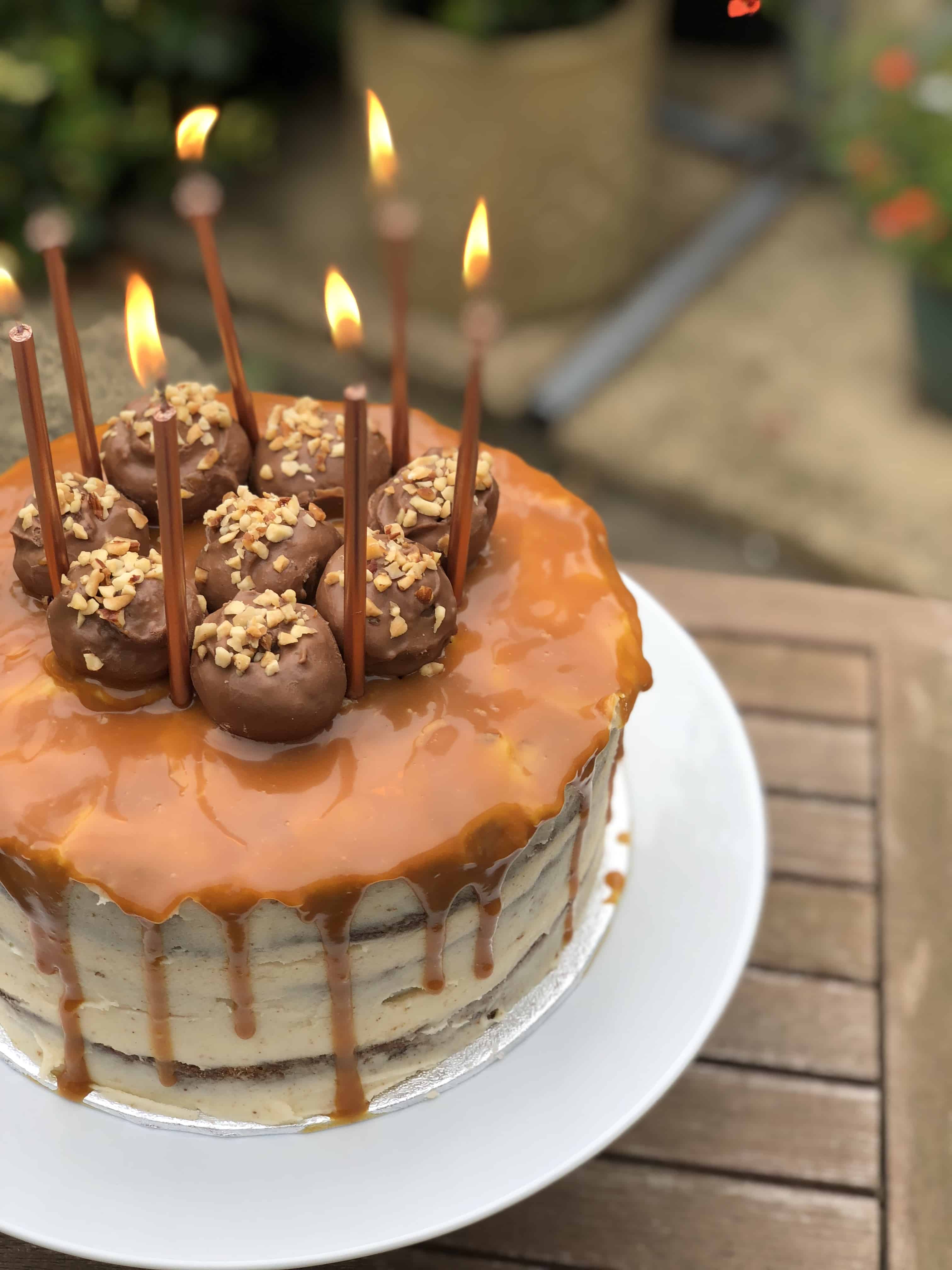 banana, hazelnut and brown butter cake