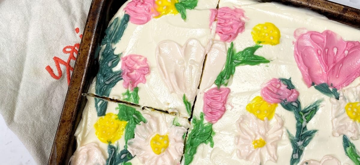 Courgette Cake with Lemon Cream Cheese Icing