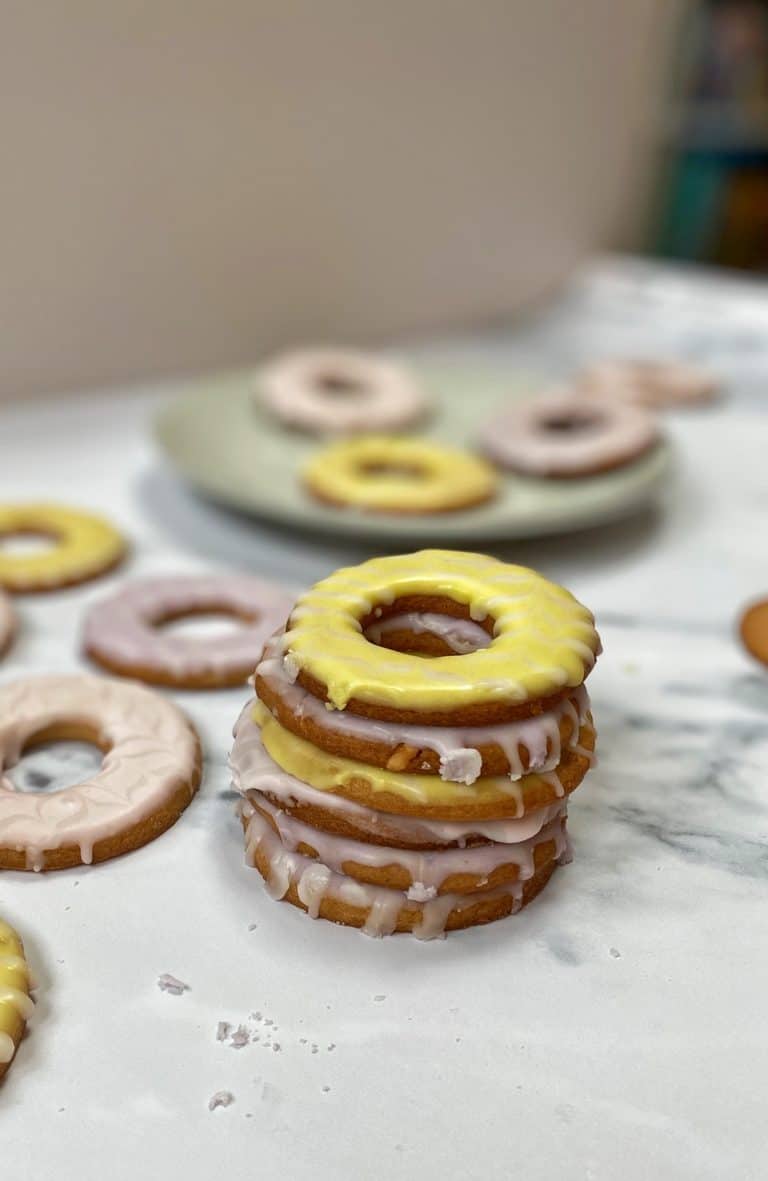 Fancy Party Rings - Salted Honey Peanut Biscuits - Baking with Aimee.