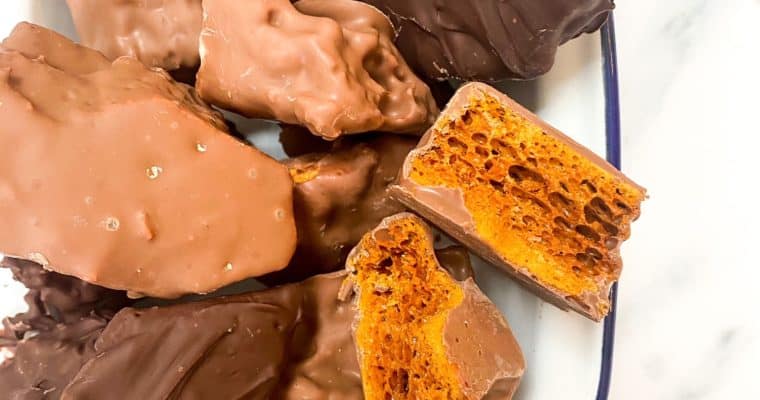 Edible Christmas Gifts: Chocolate Dipped Honeycomb