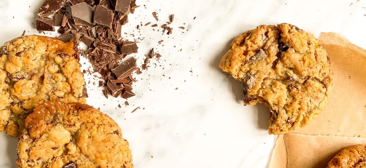 Caramel Cornflake Chocolate Chunk Cookies