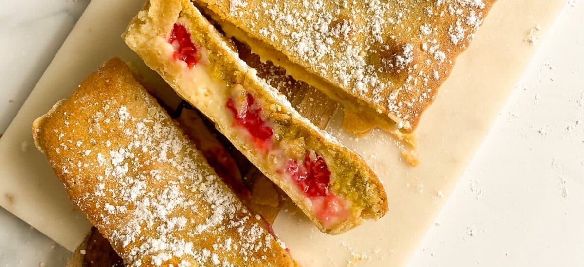 Pistachio, Raspberry and Crème Patissiere  Tart