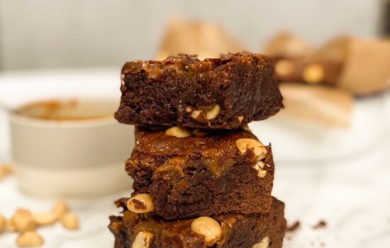 Easy Snickers Style Brownies