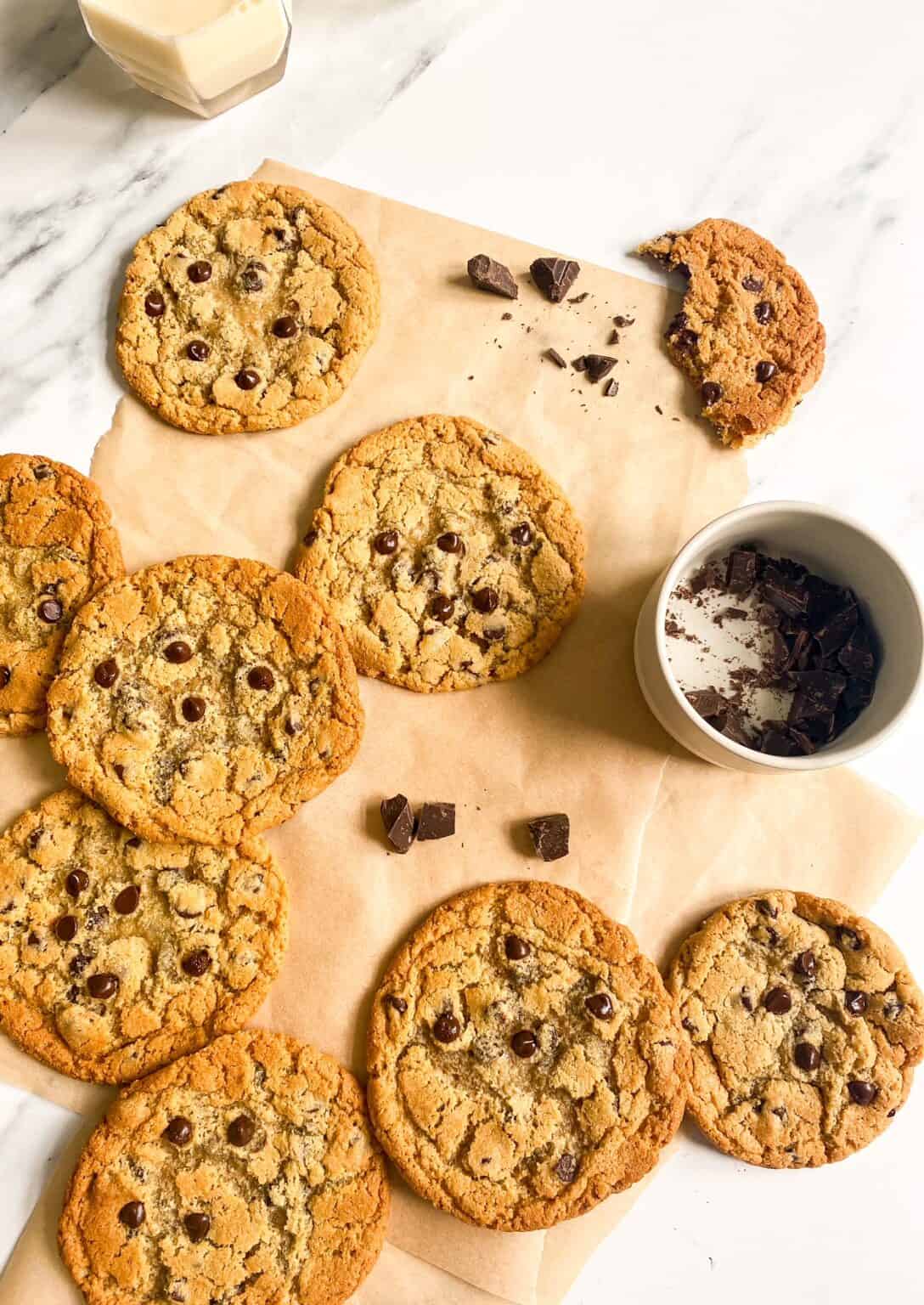 Almond Flour Chocolate Chip Cookies Baking with Aimee.