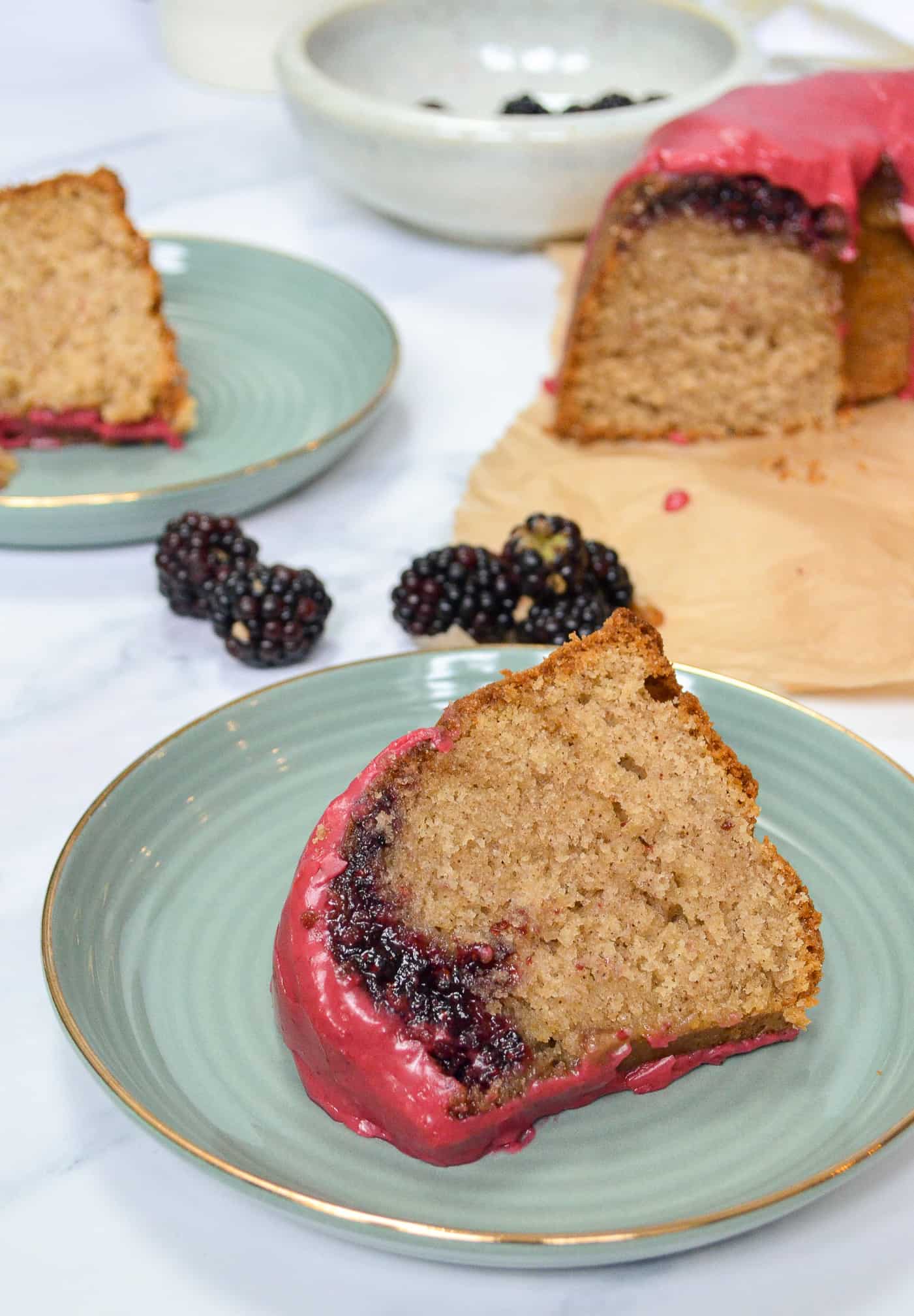 blackberry jam cake slice