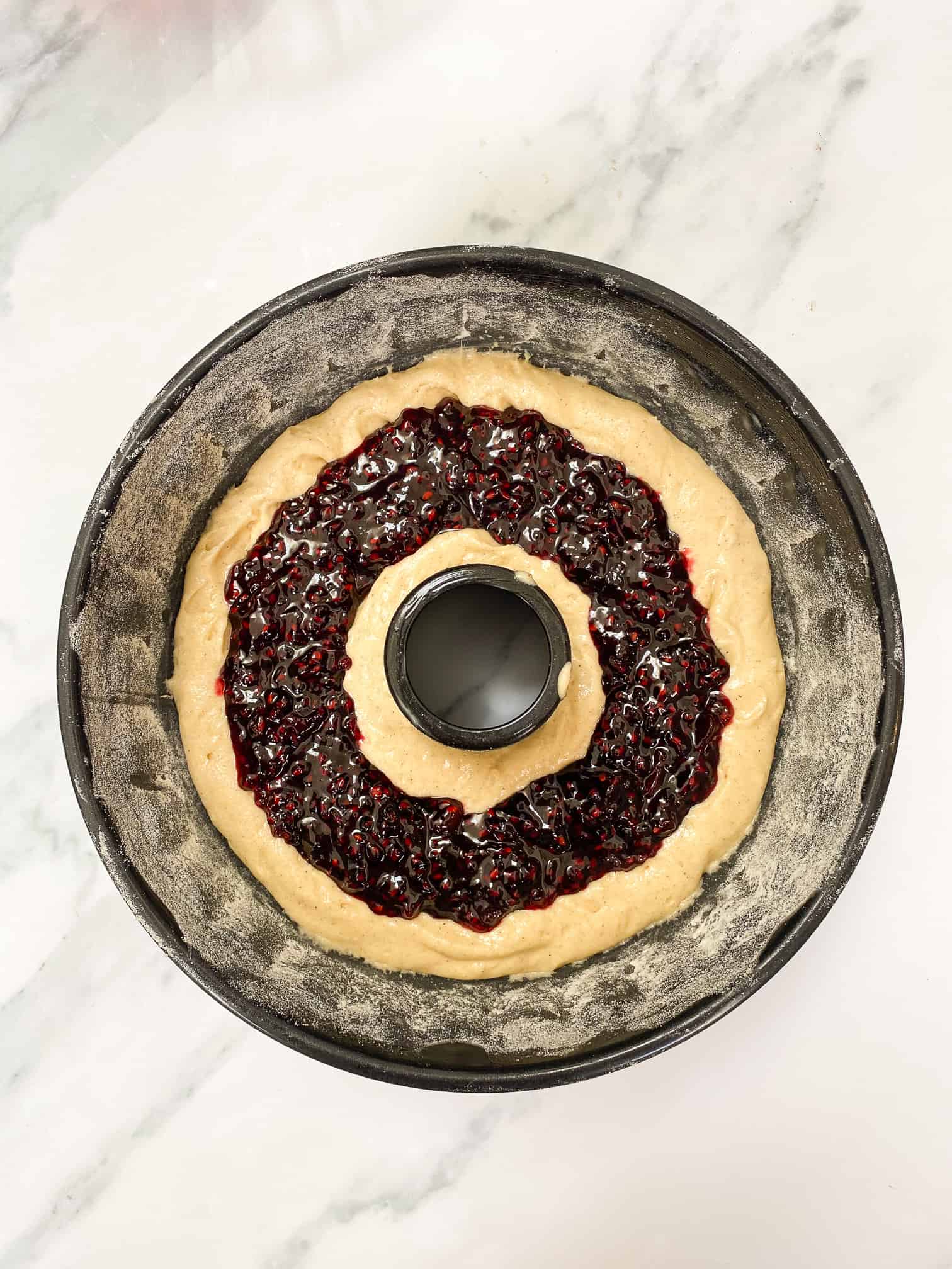 blackberry jam cake process