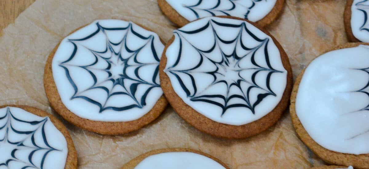 Spiderweb Gingerbread Cookies