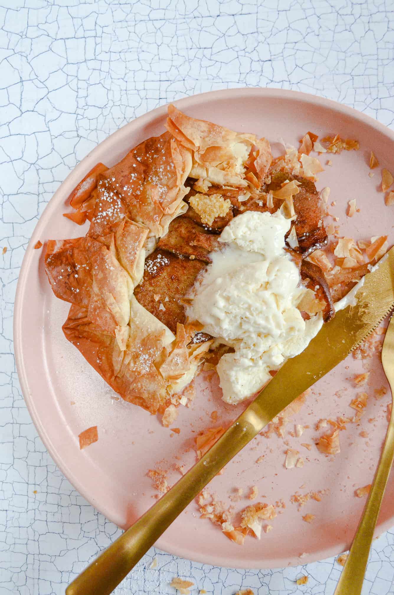 Vegan Pear and Almond Filo Tarts Baking with Aimee.