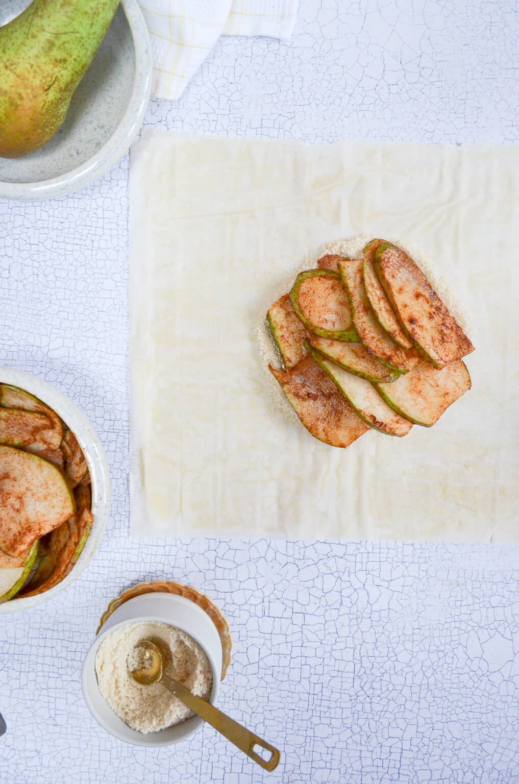 Vegan Pear and Almond Filo Tarts Baking with Aimee.