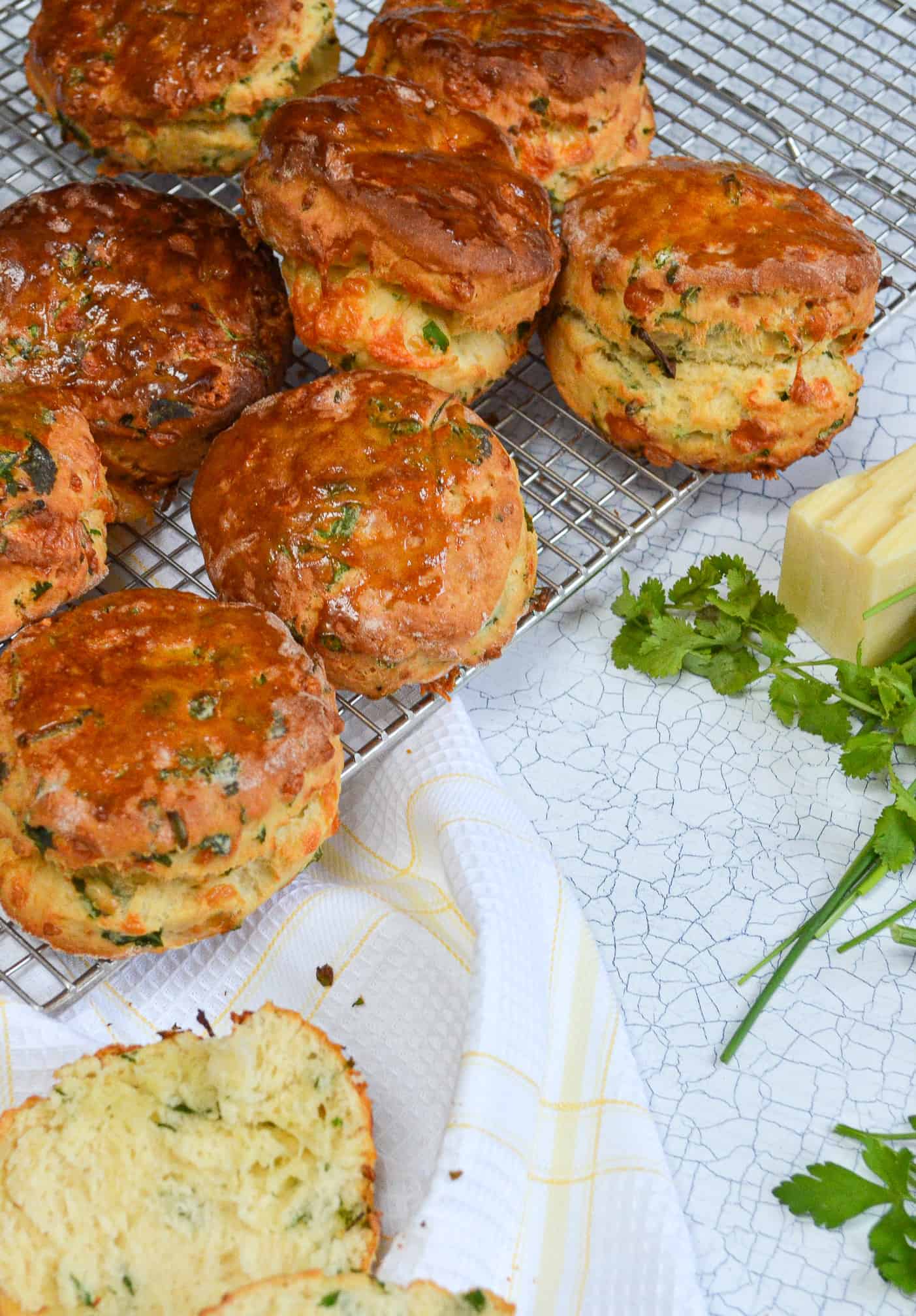 herby cheese scones